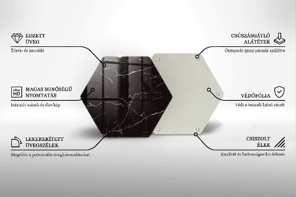 Glass worktop saver Marble tiles