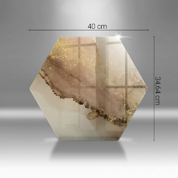 Glass worktop saver Abstraction gold