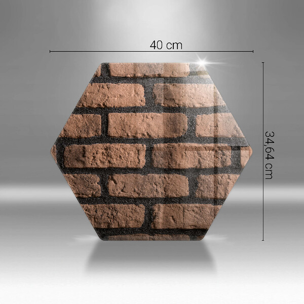 Glass worktop saver Brick wall