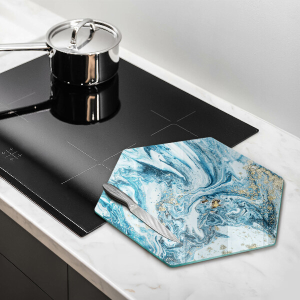 Glass worktop saver Structure with gold