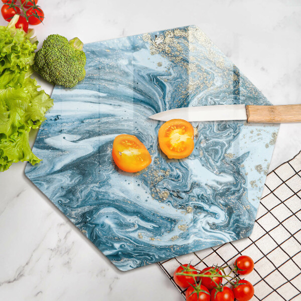 Glass worktop saver Structure with gold