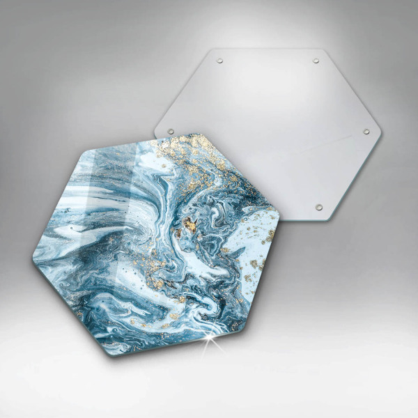 Glass worktop saver Structure with gold