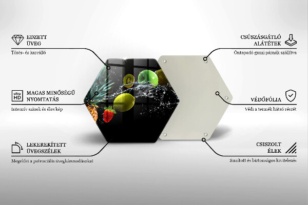 Chopping board Fruits in water