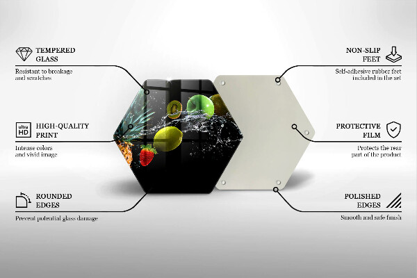 Chopping board Fruits in water