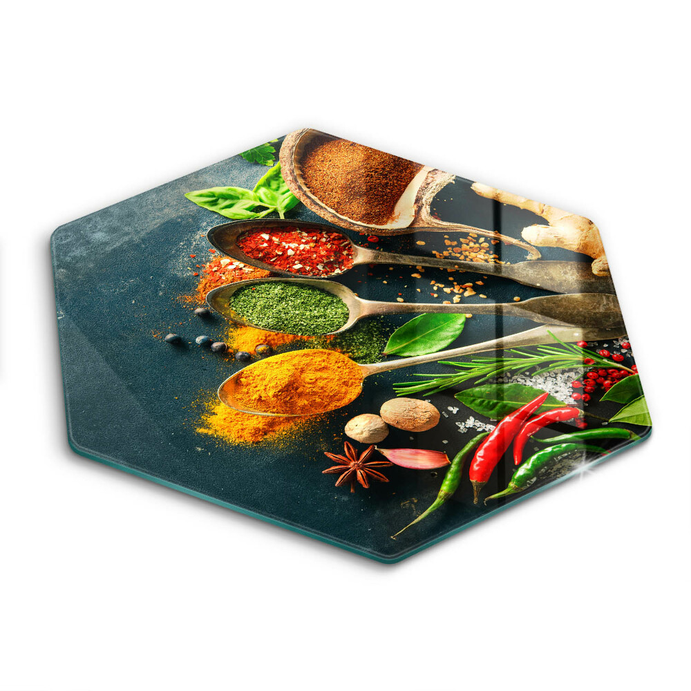 Chopping board Kitchen spices of spoon