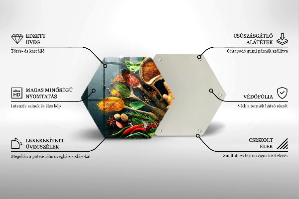 Chopping board Kitchen spices of spoon