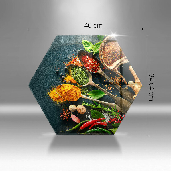 Chopping board Kitchen spices of spoon