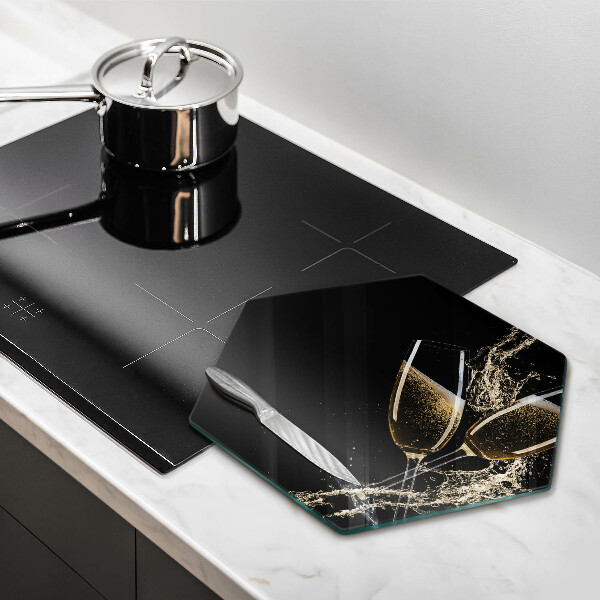 Glass worktop saver Champagne glasses