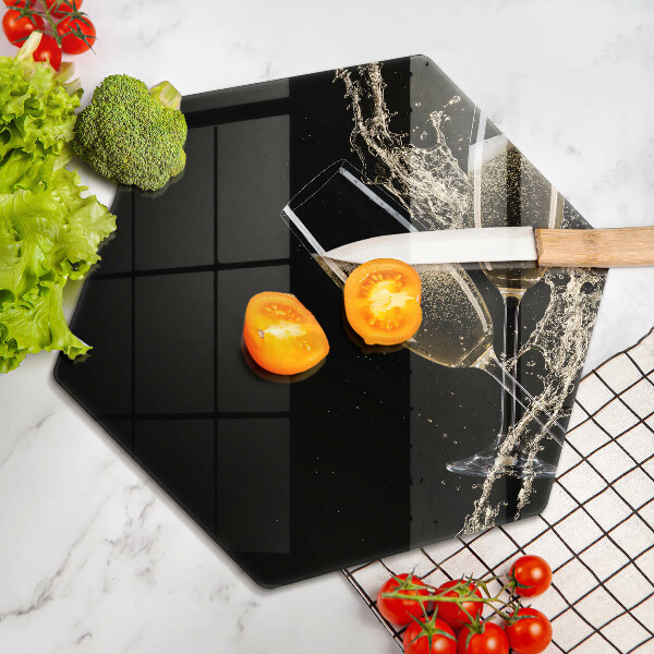 Glass worktop saver Champagne glasses