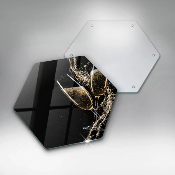 Glass worktop saver Champagne glasses