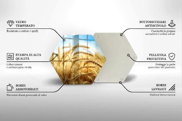 Glass worktop saver Cereals in the field