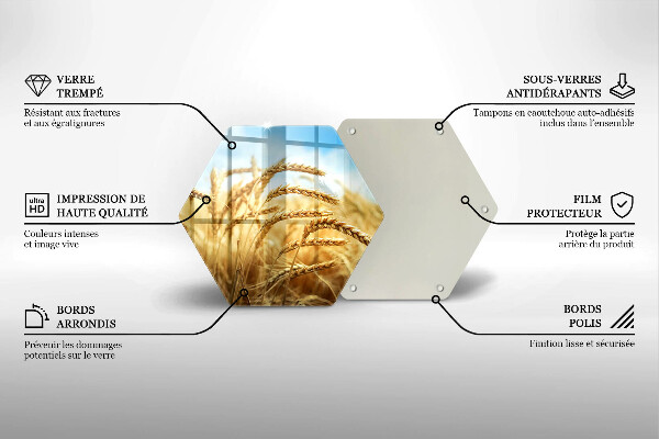 Glass worktop saver Cereals in the field