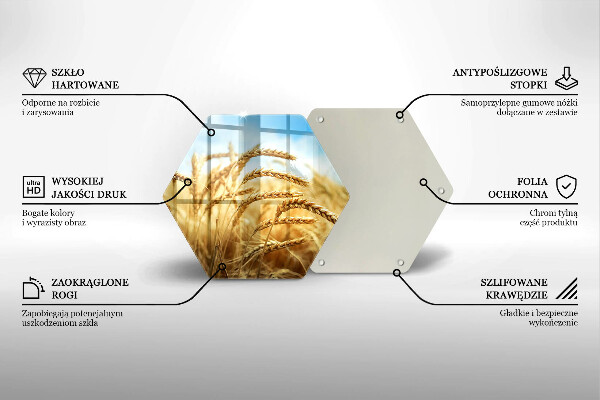 Glass worktop saver Cereals in the field