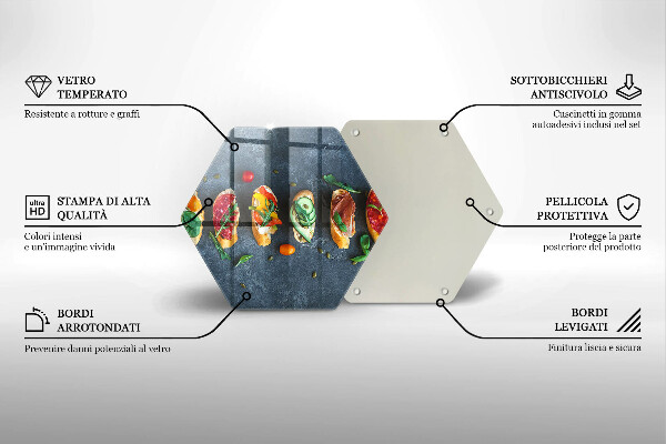 Glass kitchen board Colorful Sandwiches