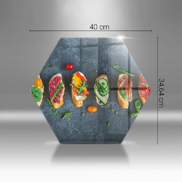 Glass kitchen board Colorful Sandwiches