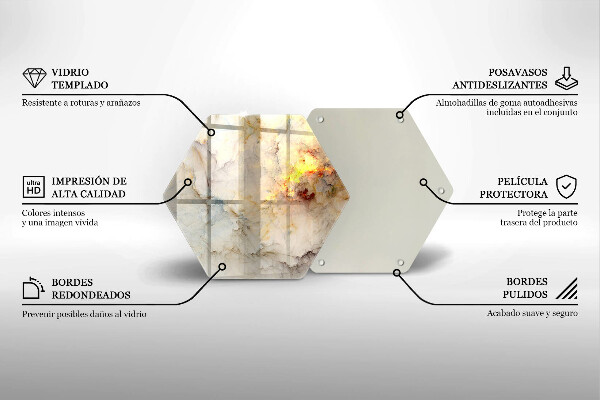 Chopping board Marble texture with gold