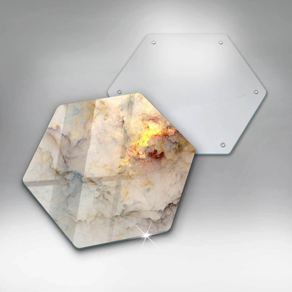 Chopping board Marble texture with gold