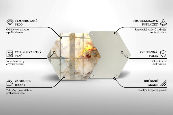 Chopping board Marble texture with gold