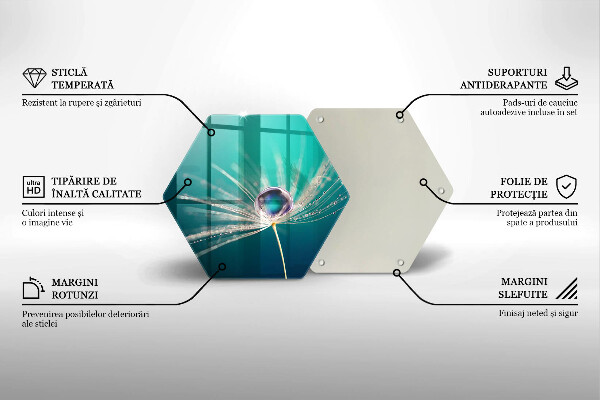 Chopping board Dew on a dandelion