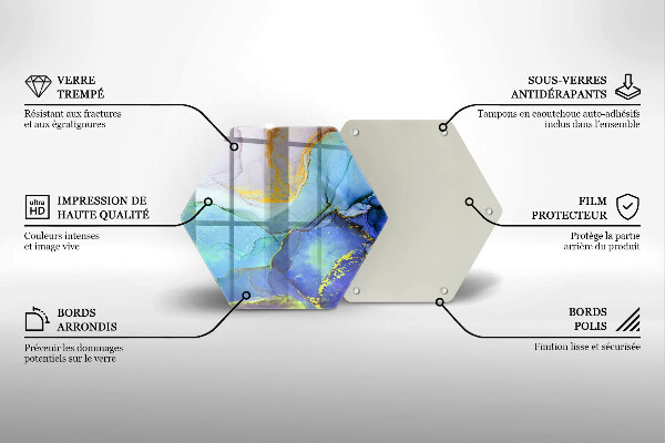 Chopping board Cracked stone gold