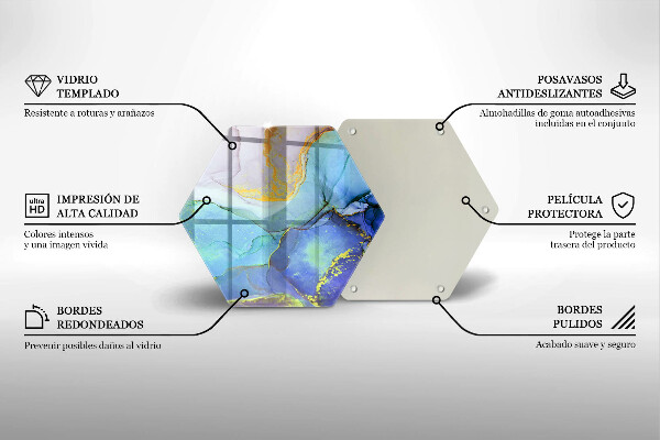 Chopping board Cracked stone gold