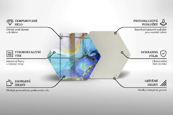 Chopping board Cracked stone gold