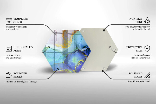 Chopping board Cracked stone gold