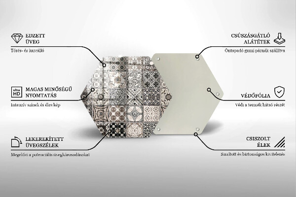 Chopping board glass Decorative tiles