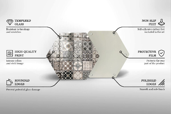 Chopping board glass Decorative tiles