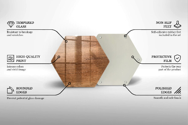 Chopping board glass Wood texture