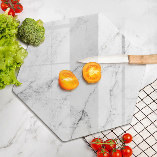 Chopping board glass Elegant marble texture