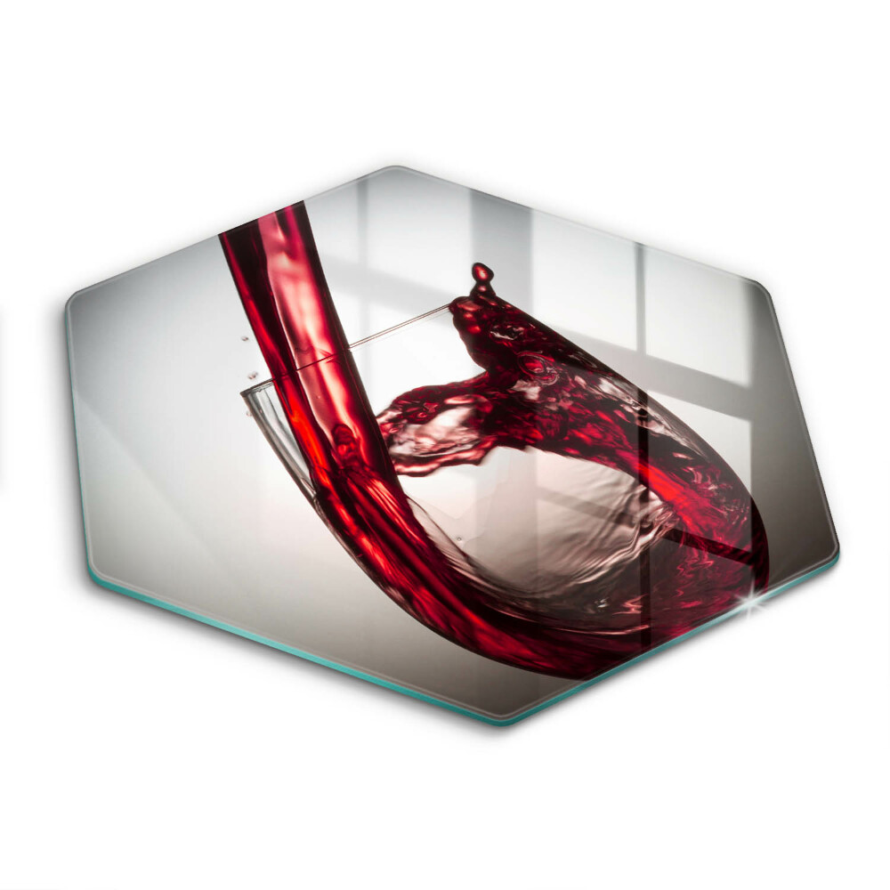 Chopping board Glass and red wine