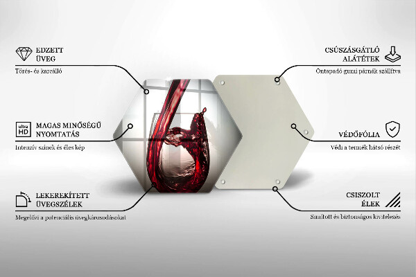 Chopping board Glass and red wine