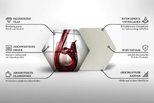 Chopping board Glass and red wine