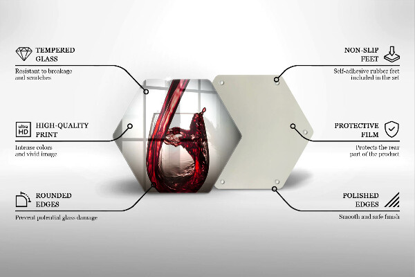 Chopping board Glass and red wine