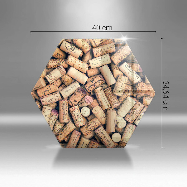 Chopping board glass Wine corks pattern