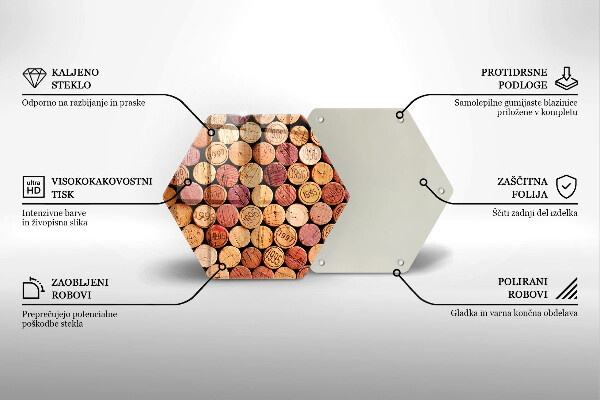 Chopping board Wine corks pattern