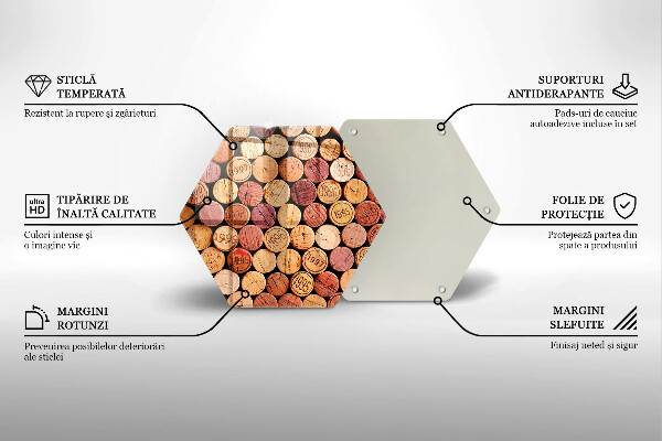 Chopping board Wine corks pattern