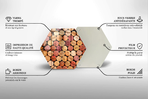 Chopping board Wine corks pattern