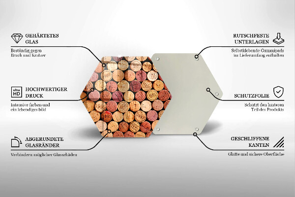 Chopping board Wine corks pattern