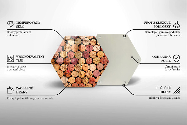 Chopping board Wine corks pattern