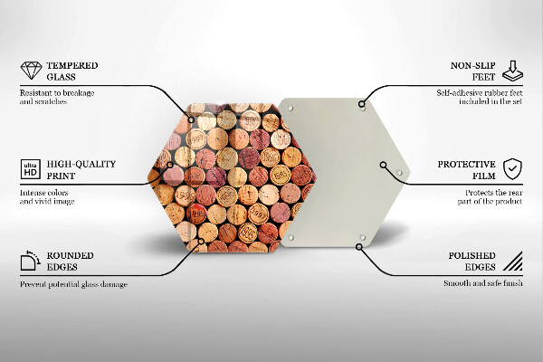 Chopping board Wine corks pattern