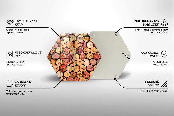 Chopping board Wine corks pattern