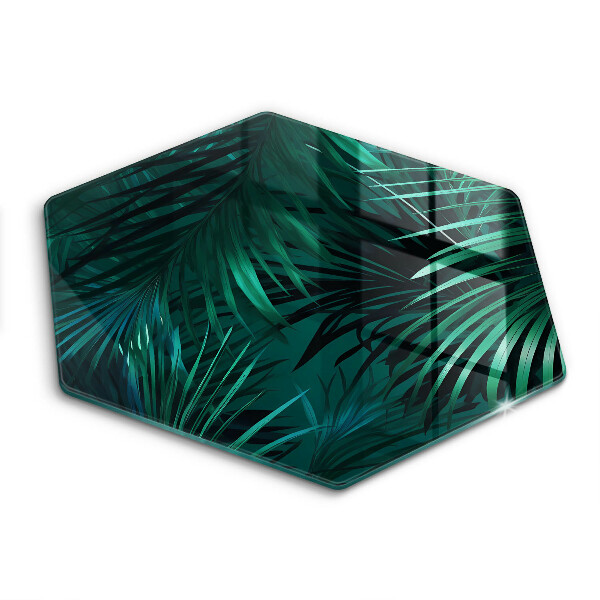 Glass kitchen board Wild jungle leaves