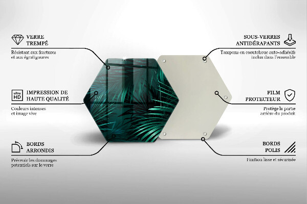 Glass kitchen board Wild jungle leaves