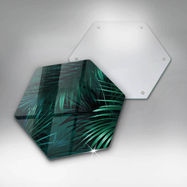 Glass kitchen board Wild jungle leaves