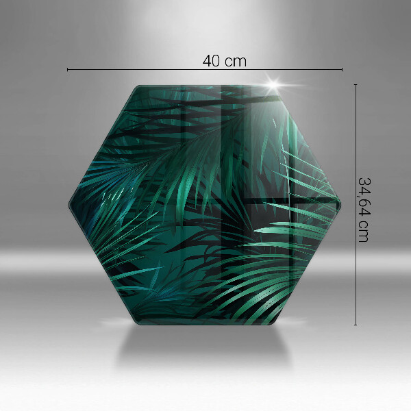 Glass kitchen board Wild jungle leaves