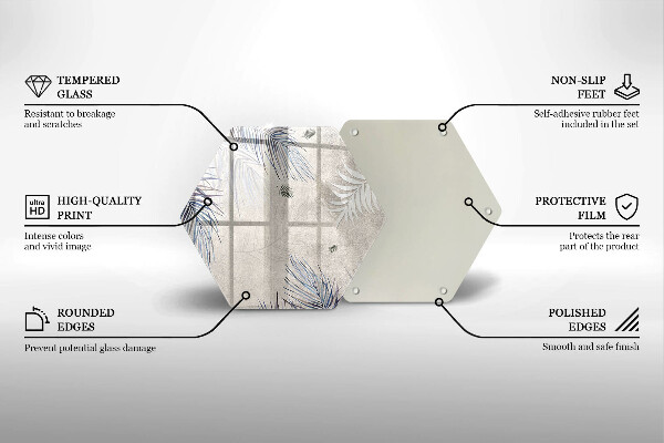 Glass kitchen board Subtle leaves