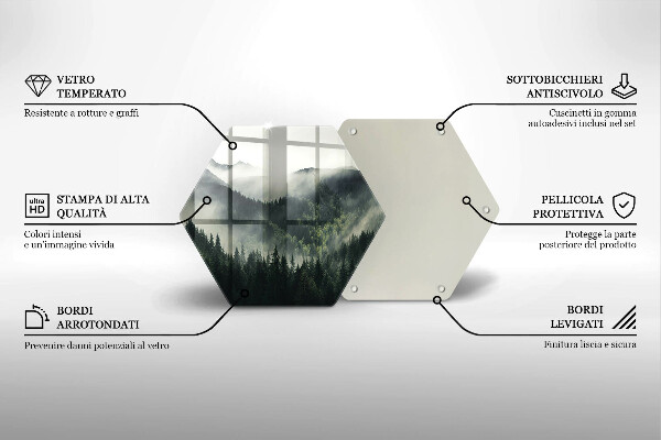 Glass kitchen board Land and fog landscape