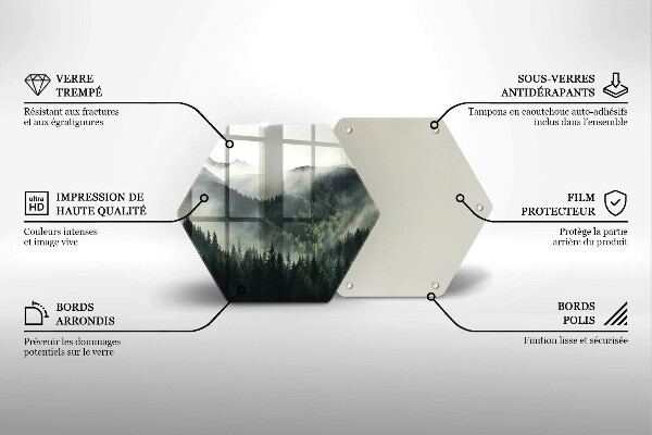 Glass kitchen board Land and fog landscape